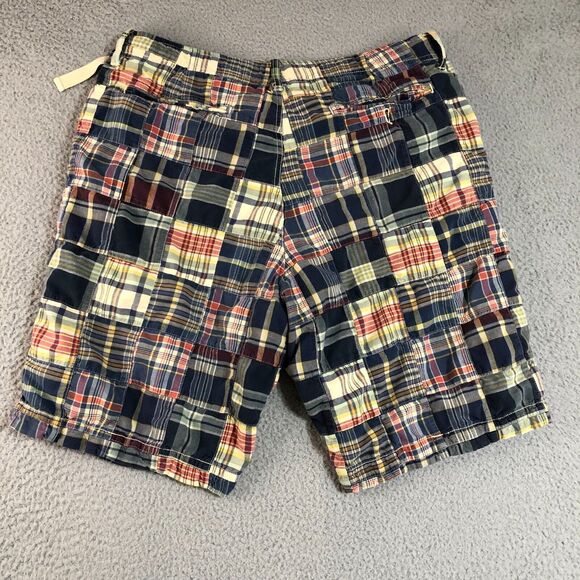 J. Crew Shorts Mens 35 Plaid Chino Drawstring Flat Front Preppy Outdoor Casual - Picture 6 of 9